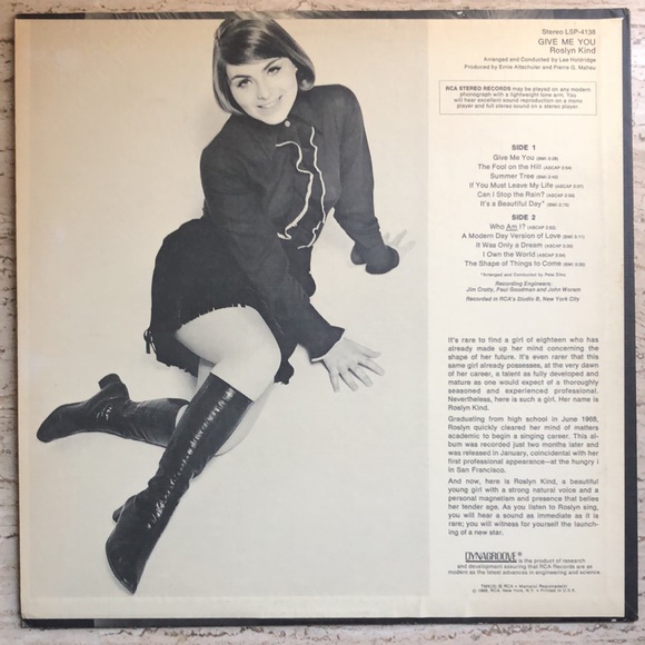 Roslyn Kind Give Me You Vinyl Lp '69 - Picture 3 of 8